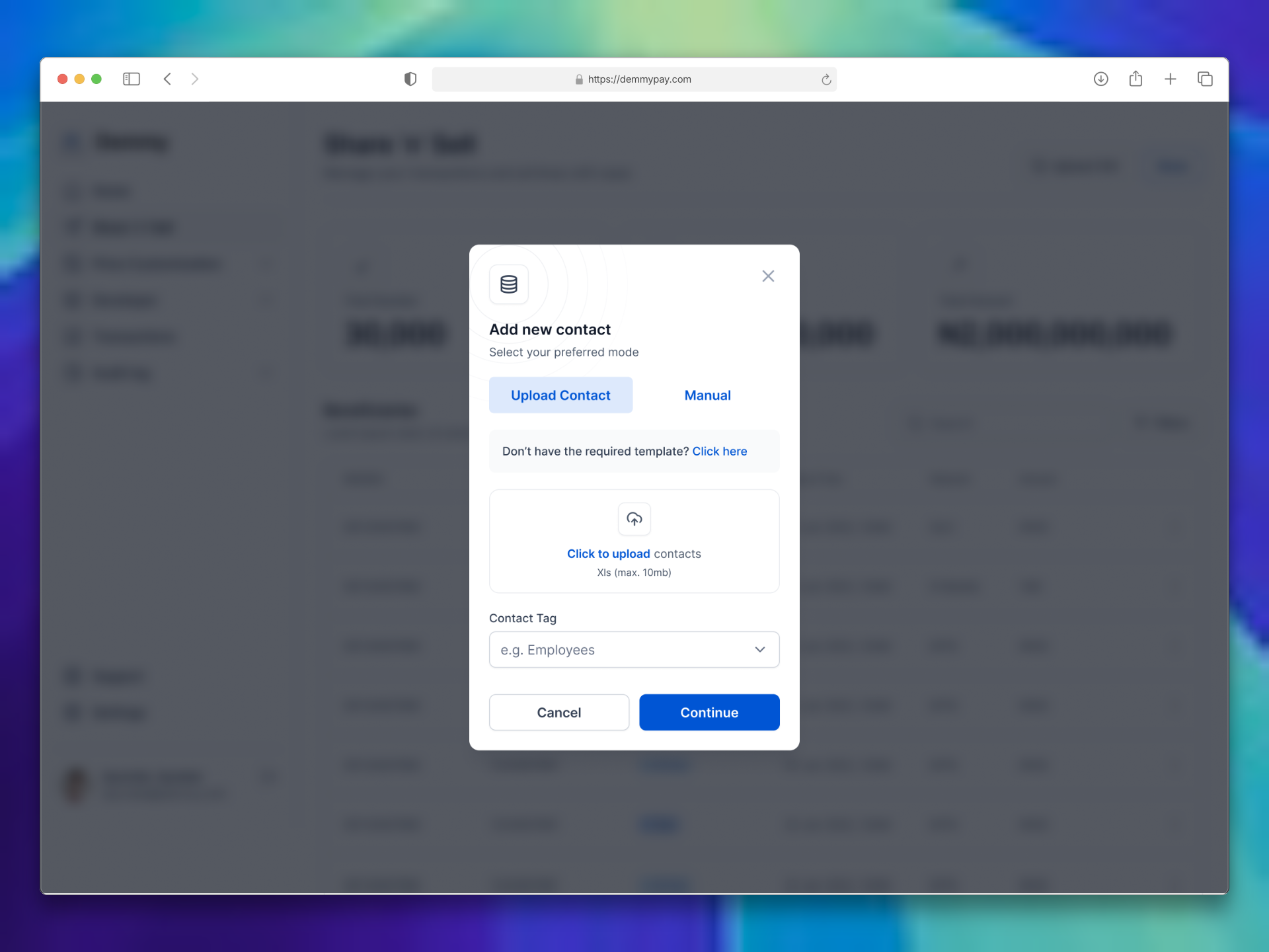 Bulk Contact Addition